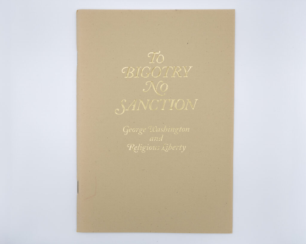 To Bigotry No Sanction