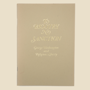 To Bigotry No Sanction